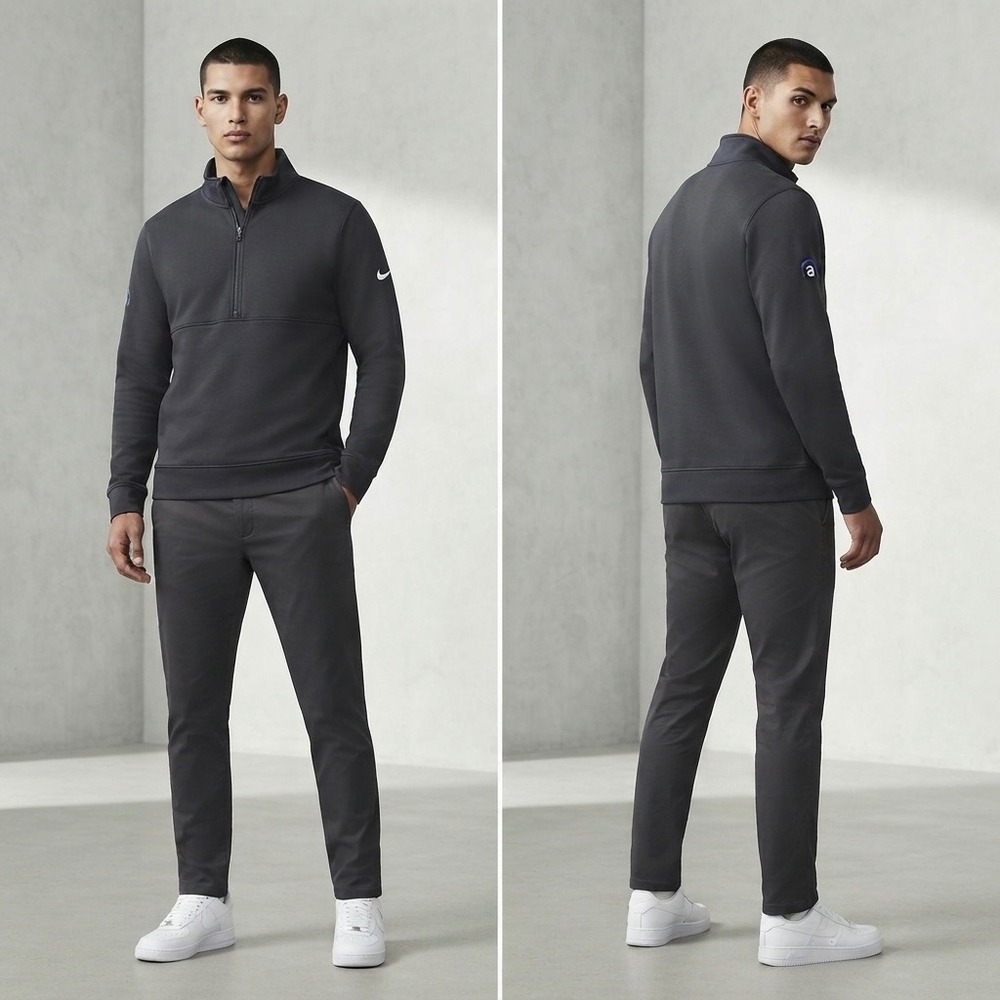 Nike Mens Therma-FIT Amazon Half Zip Pullover Fleece Charcoal Gray Small Jacket‎